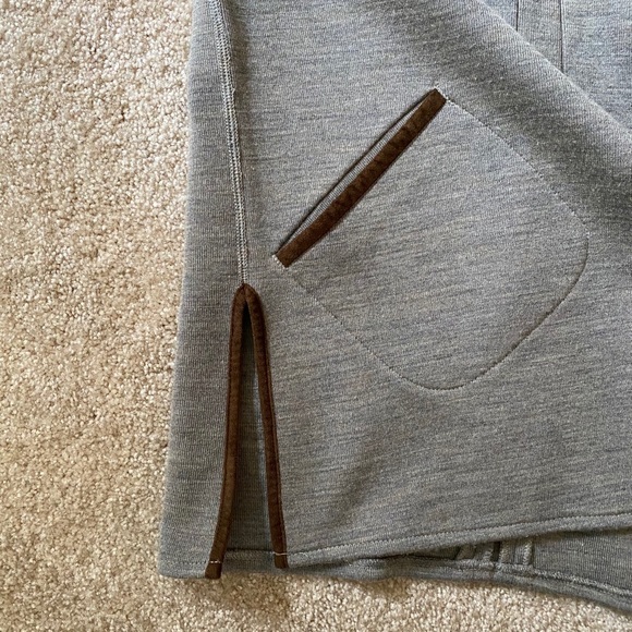 Wool blend knit cowl neck tunic dress sweater - Picture 7 of 8